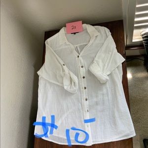 White Button-up Blouse
